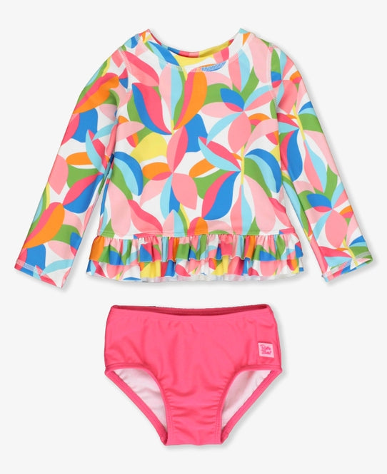 Tropical Long Sleeve Rash Guard Bikini – Simply Mini, LLC