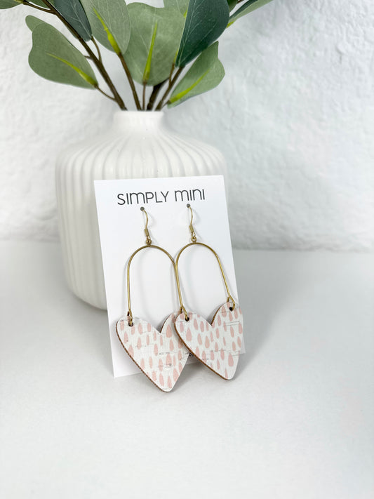 Heart Drop Earrings (Multiple Colors)