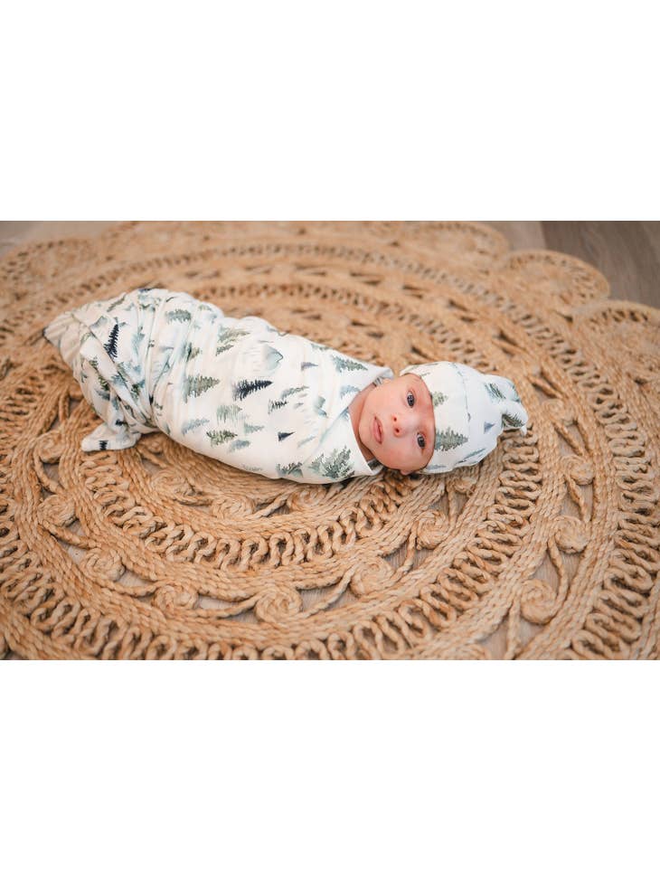 Forest Bamboo Stretch Swaddle Blanket