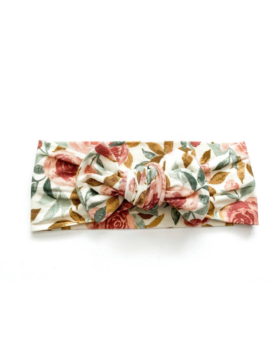 Floral Bamboo Knotted Headband