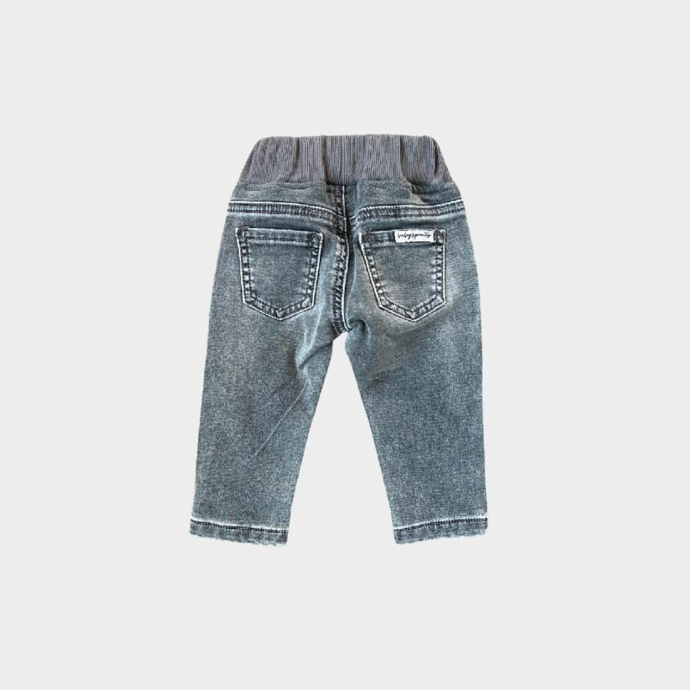 Gray Wash Denim Jeans