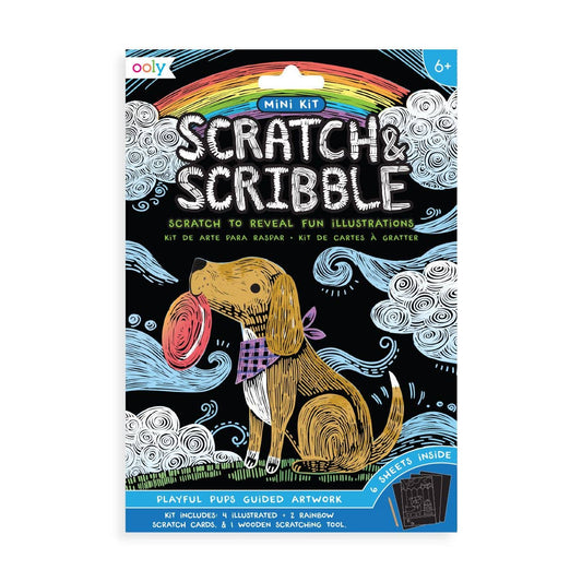 Scratch & Scribble Art Kit: Playful Pups