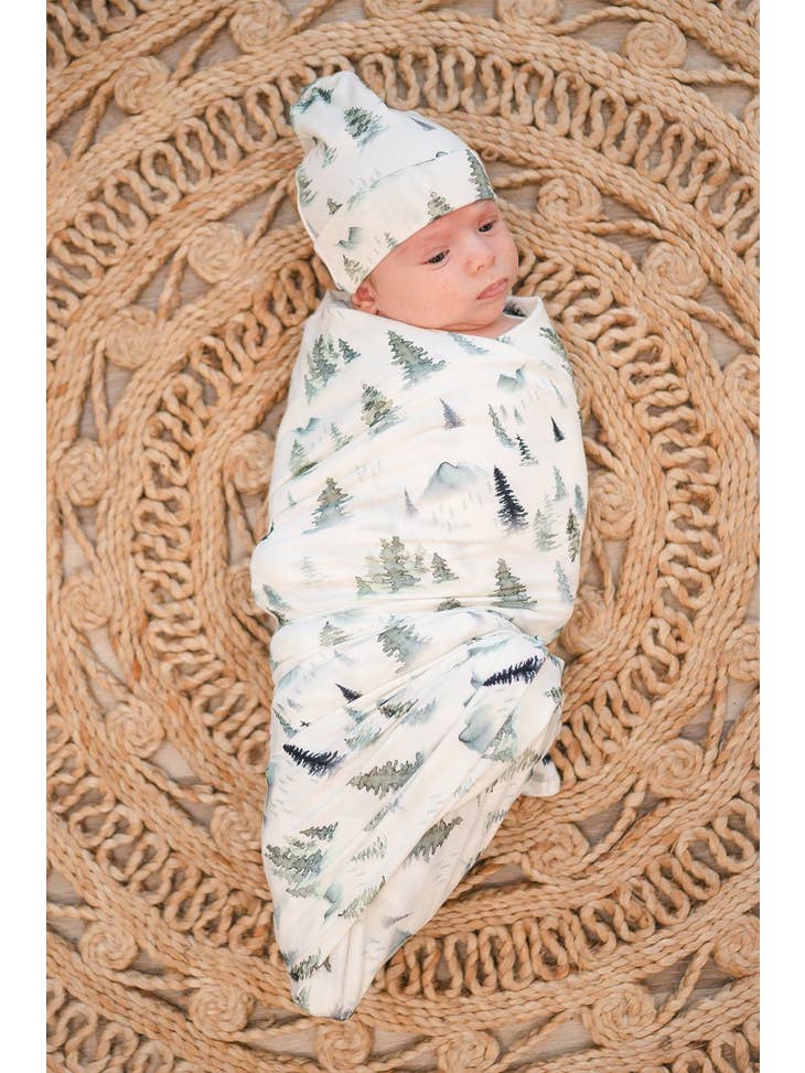Forest Bamboo Stretch Swaddle Blanket