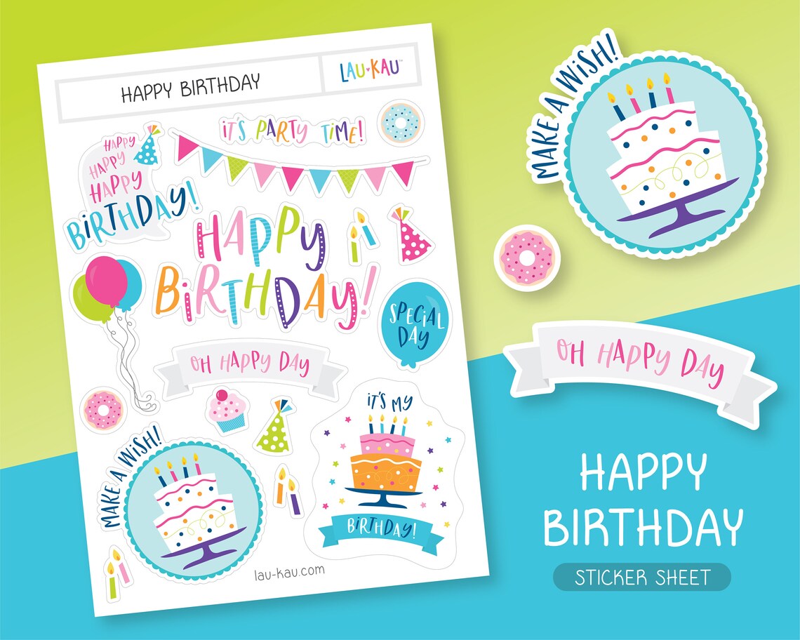Sticker Sheet - Birthday