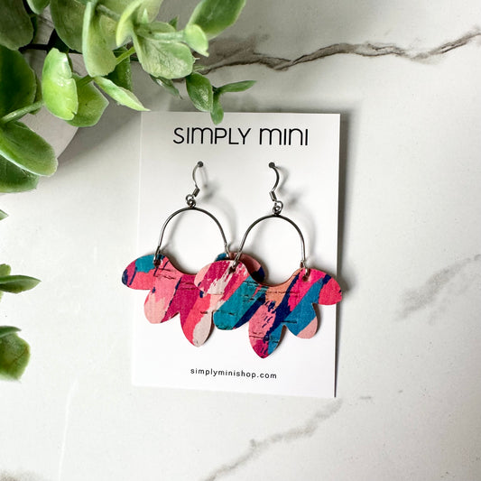 Petite Floral Drop Earrings (Multiple Colors)