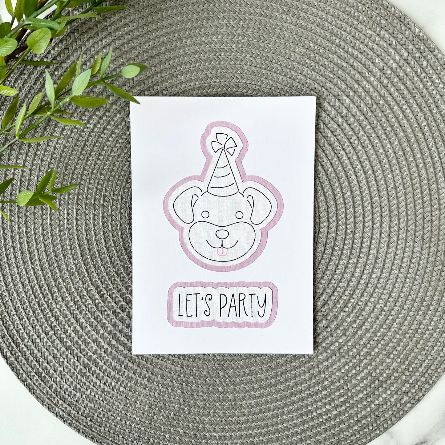 Let's Party Greeting Card - Dog