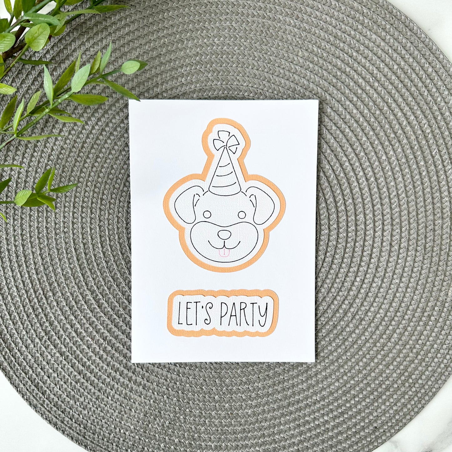 Let's Party Greeting Card - Dog