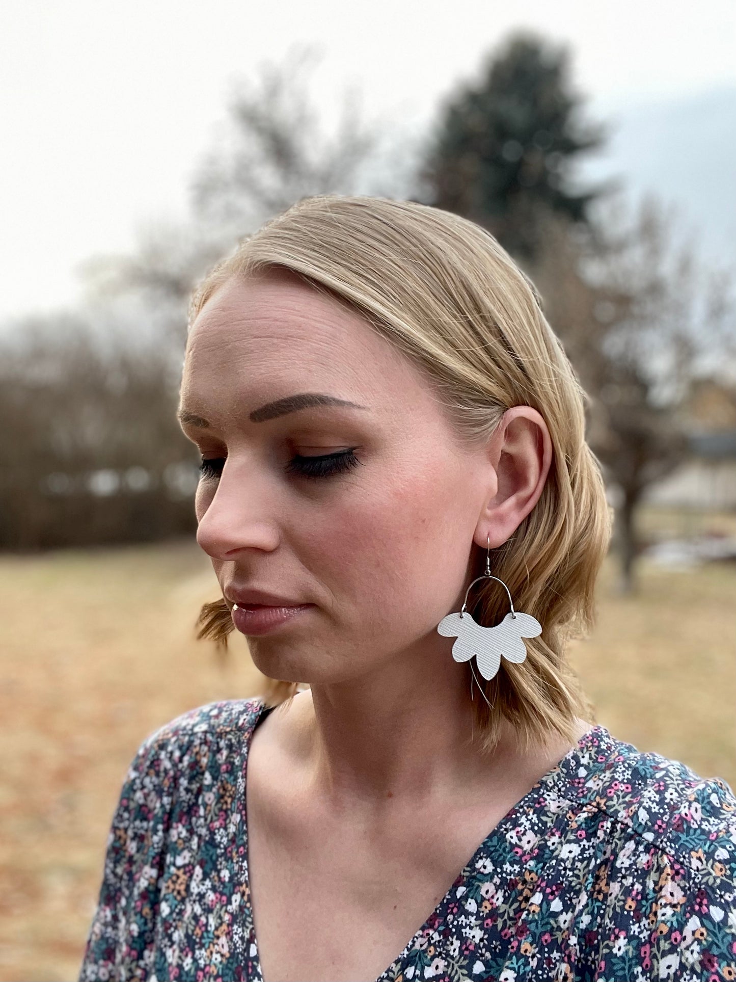 Petite Floral Drop Earrings